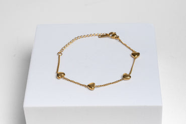 Gold Plated Heart Bracelet