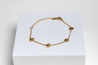 Gold Plated Heart Bracelet