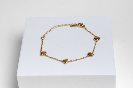 Gold Plated Heart Bracelet