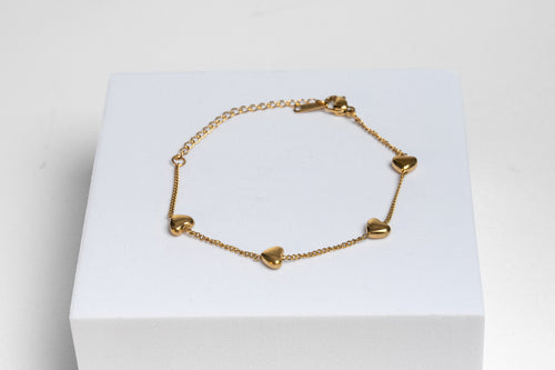Gold Plated Heart Bracelet